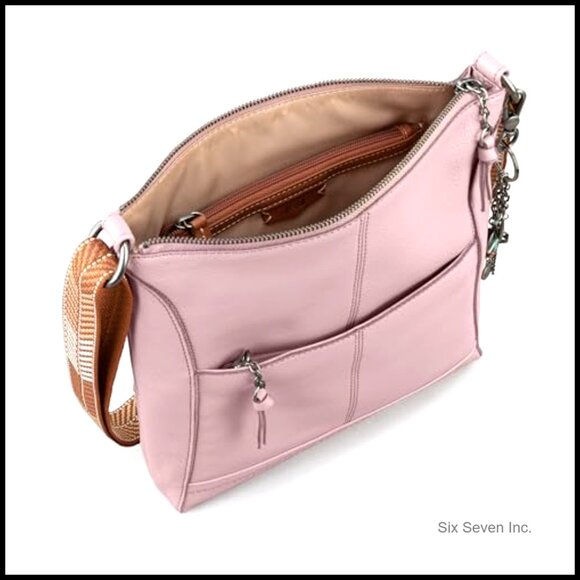 Leather Crossbody Bag Convertible Purse Adjustable Strap Multiple Pockets - Picture 4 of 7